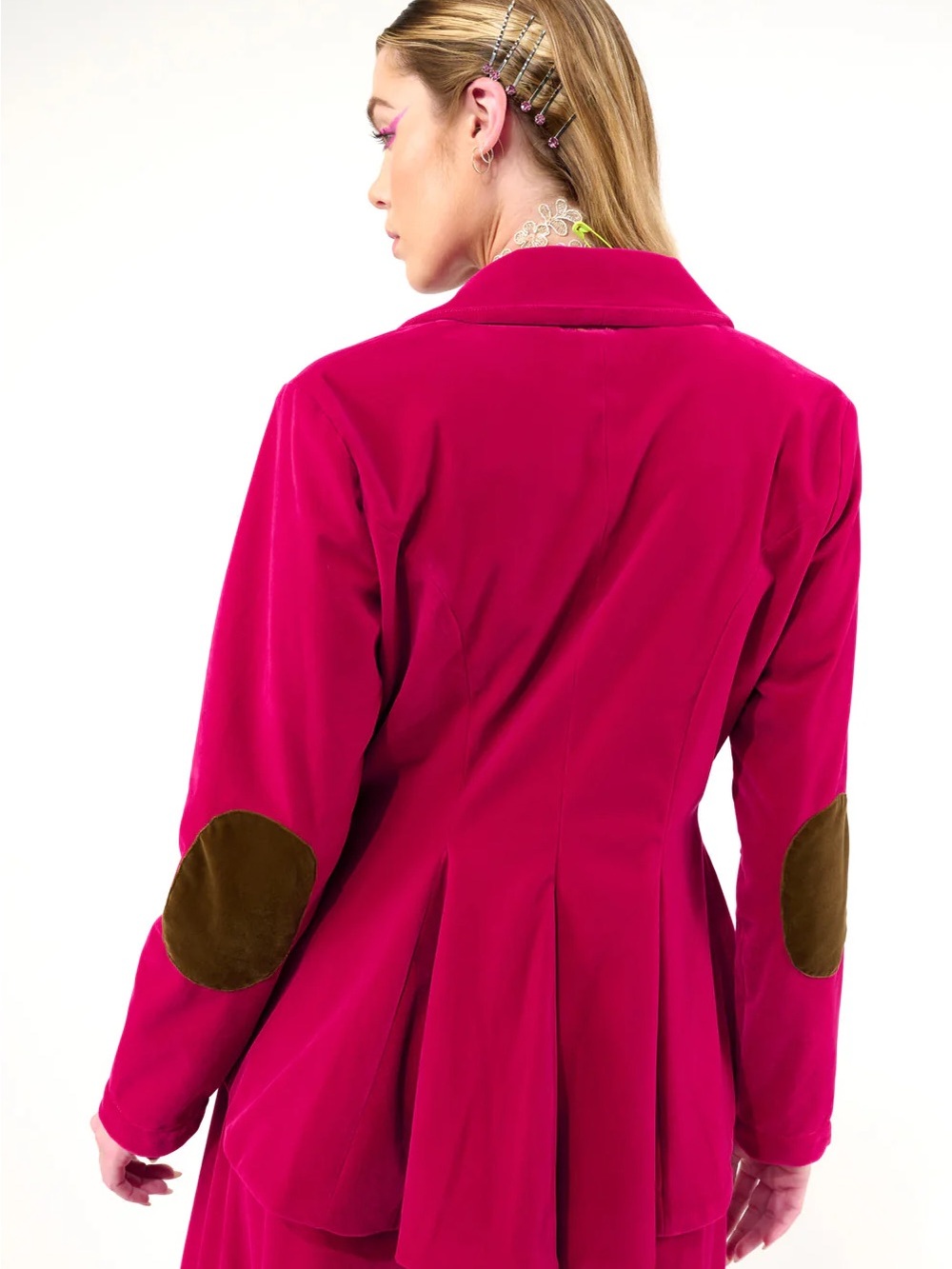 ARATTA JOVIE BLAZER - Pink Velvet - Medium- NWT - Picture 2 of 6